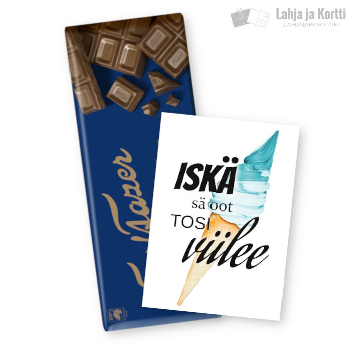 Isälle kortti ja suklaalevy